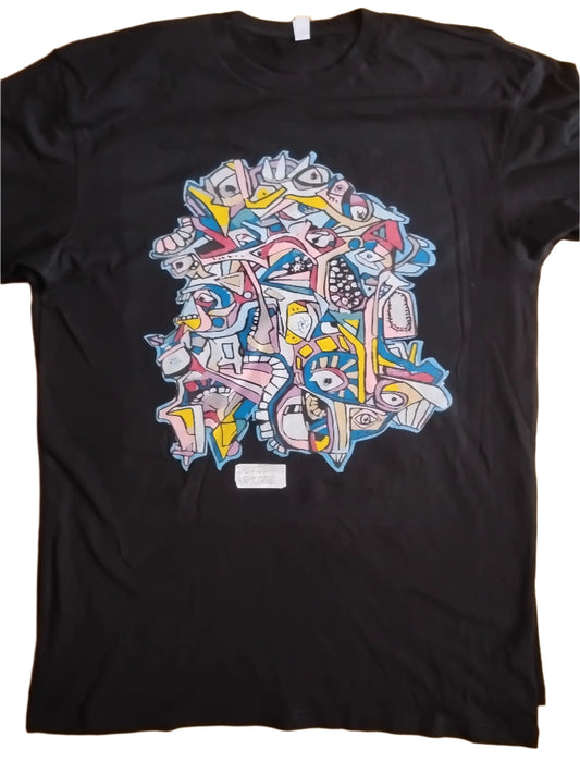 Parallax_Afair - DTG print on high quality black cotton t-shirt.